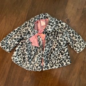 Cozy, furry animal print jacket